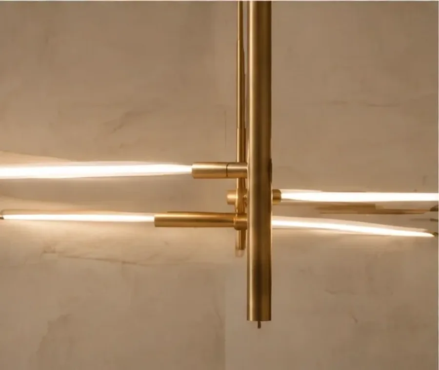 Custom brass architectural lighting