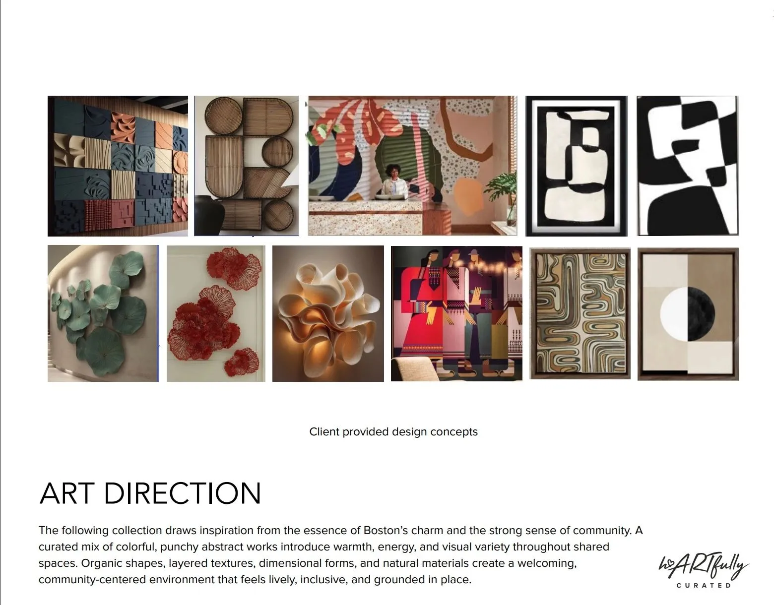 Expressive curated art and sculptural objects